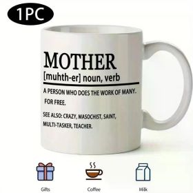 Funny Mom Definition Ceramic Coffee Mug - Insulated Tea Cup with Handle, Perfect Gift for Mother's Day, Birthday,