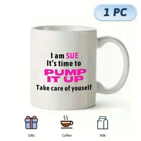 Holiday&Centerpiece Decorations, 1pc Sue Large Coffee Mug, Tea Cup Ceramic with Handle Big Heavy, Funny Gift for