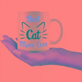 1pc, 11oz Mug 3.7in*3.2in Cat Mom - for Cat Lovers, 11oz Coffee Cup - Fun and Perfect Mother'S Day Gift for Home,