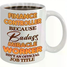 1pc Cfo Mug For Office Women And Men Work Friends Colleagues, 11 Oz White Ceramic Coffee Mug, Novelty