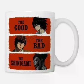 Death Note 11oz Ceramic Coffee Mug - Insulated, Dishwasher Safe, Featuring The Good, The Bad, and