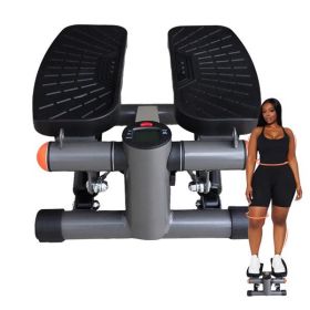 Mini Stepper With Resistance Band And LCD Display Screen (Color: Grey)