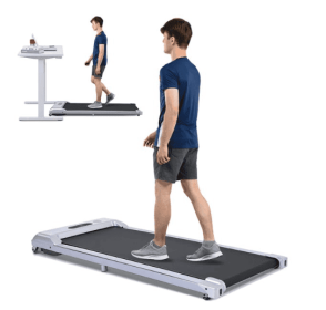 2-in-1 Electric Treadmill Under Desk (Option: Black grey)